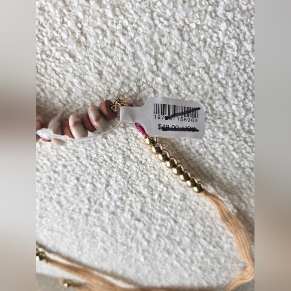 NEW - Free People, Love Letter To The Sea Necklace, Neutral Pink Tone- NWT! - Picture 7 of 8